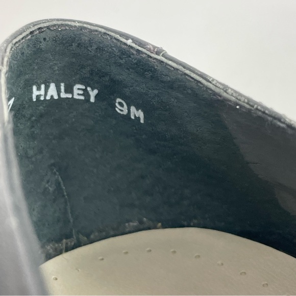 Trotters Vintage Haley Grey Herringbone Woven Leather Horse Bit Classic Loafer - Picture 13 of 15